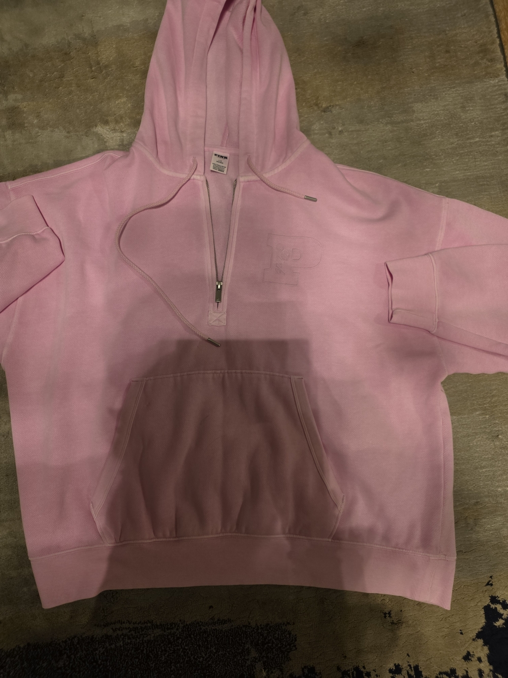 PINK Victoria's Secret Pastel Pink Half-Zip Hoodie Pullover